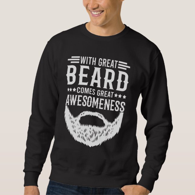 Moletom A citação da barba Excelente vem Excelente Awesome (Frente)