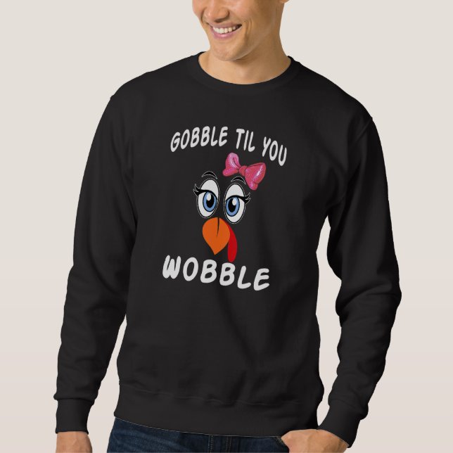 Moletom A Corta Turca Enfrenta O Gobble Até Que Você Marqu (Frente)