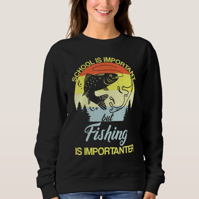 Moletom A Escola É Importante, Mas A Pesca É Importante (Frente)