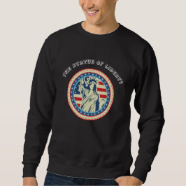 Moletom A estátua da Liberty Vintage Black Sweatshirt