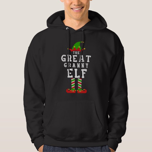 Moletom A Excelente Vovó Elf Costume De Natal Mat (Frente)
