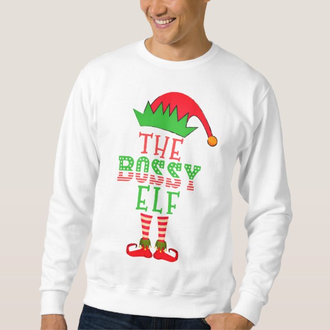 Moletom A Família de Natal Bóssy Elf Matando Pajama (Frente)
