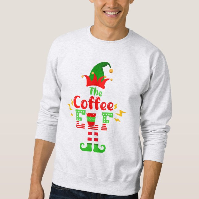 Moletom A Família De Natal Do Café Elf Correspondendo Ao P (Frente)