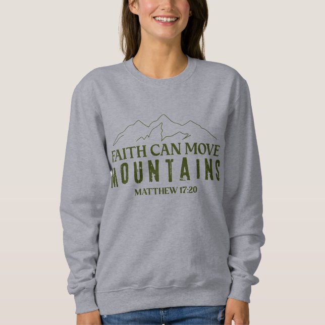 Moletom A Fé Move Montanhas Cristã (Frente)