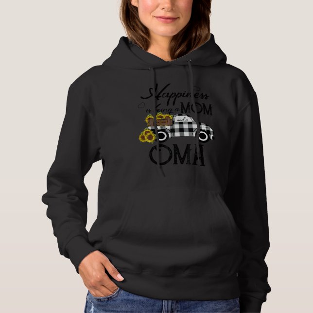 Moletom A Felicidade De Óma De Girassol É Ser Mãe E Oma (Frente)