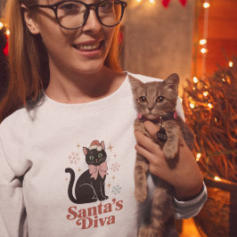 Moletom A Gata Natalina Divina do Papai Noel para Ela