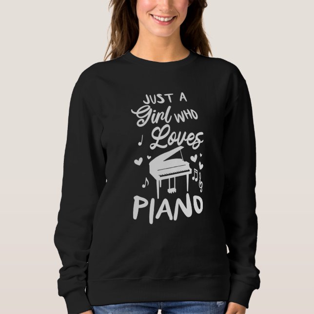 Moletom A Girl Who Loves Piano (Frente)