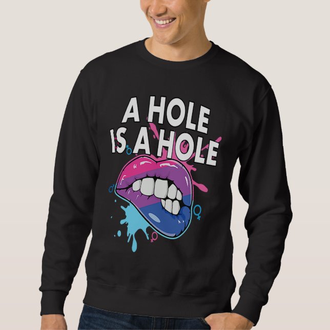 Moletom A Hole Is A Hole Bisexual Rainbow Pride Bisexualit (Frente)