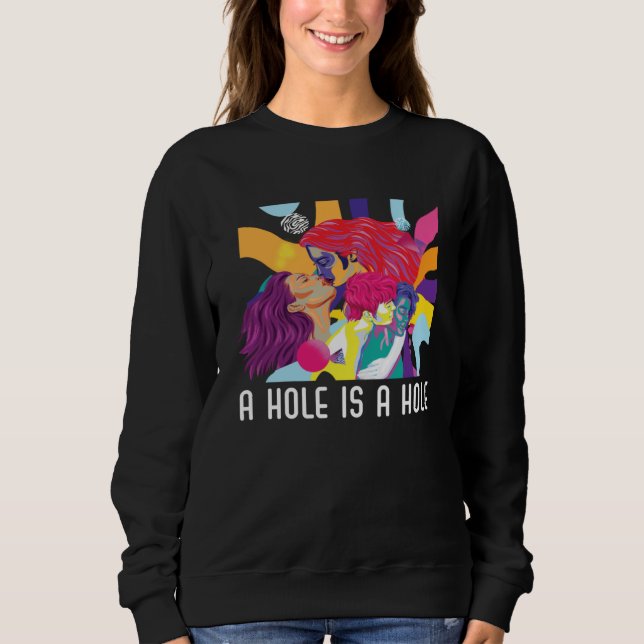 Moletom A Hole Is A Hole Bisexual Rainbow Pride Bisexualit (Frente)