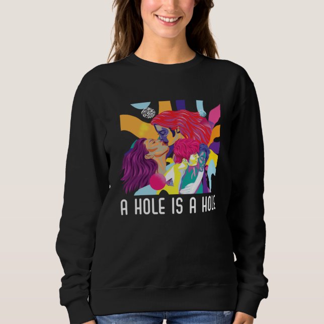 Moletom A Hole Is A Hole Bisexual Rainbow Pride Bisexualit (Frente)