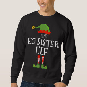 Moletom A irmã mais velha elf engraçado de natal combinand
