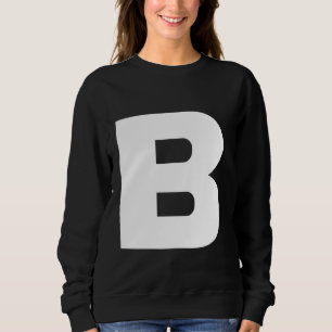 Moletom A letra B maiúscula, branco simples, em negrito