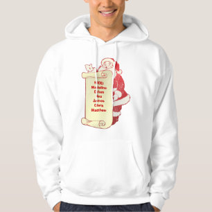 Moletom A lista a mais agradável de Santa - personalizada