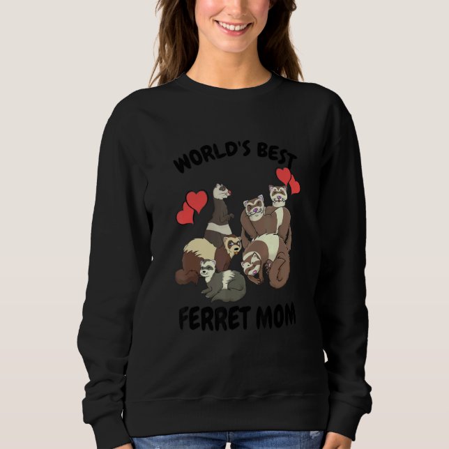 Moletom A mãe de Pet Ferret 1 é a melhor do mundo (Frente)