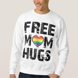 Moletom A Mãe Livre Abraça Um Gay De Orgulho LGBT.