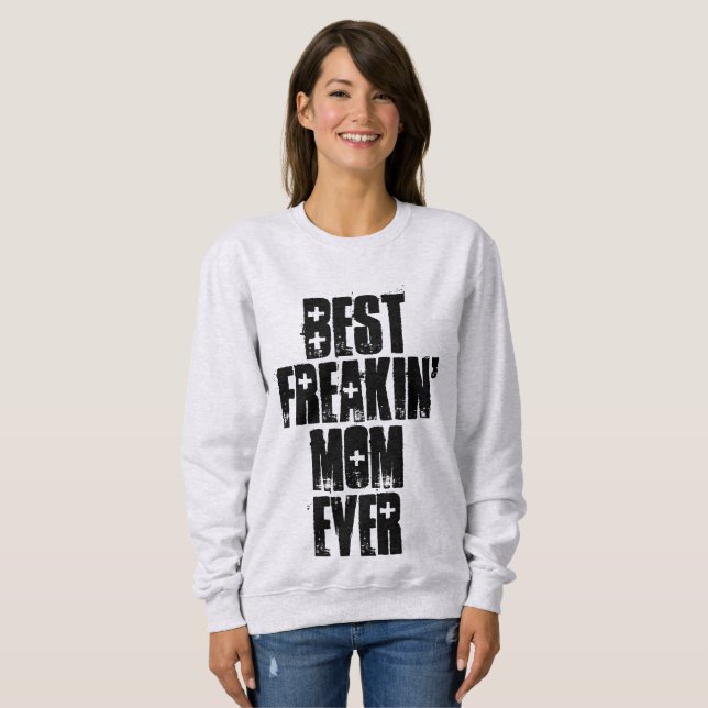 Moletom A MÃE MELHOR E MÃE NUNCA T-shirts (Frente Completa)