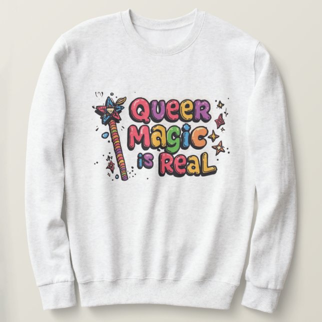 Moletom "A Magia Queer É Real" (Frente do Design)