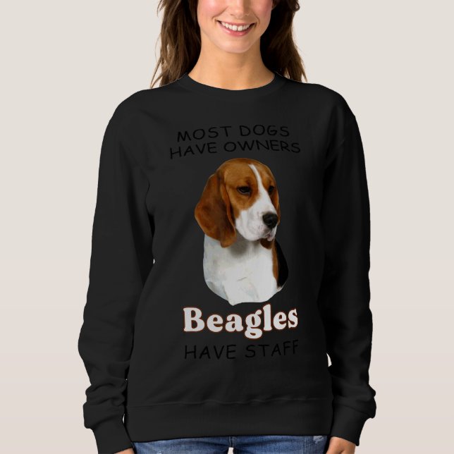 Moletom A maioria dos cães tem beagles donos tem Roupa Fun (Frente)