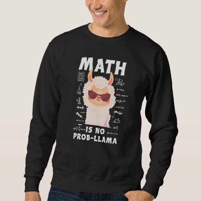 Moletom A Matemática Não É Problema-Llama Llama Engraçado  (Frente)