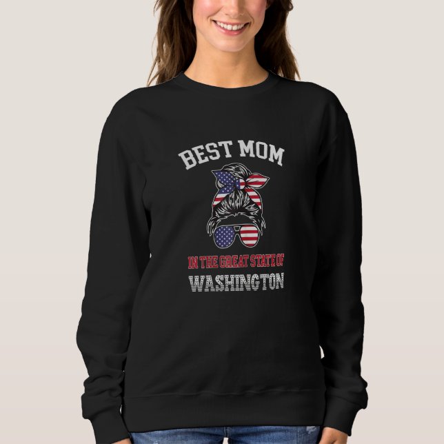 Moletom A Melhor Mãe De Washington, O Estado Excelente De (Frente)