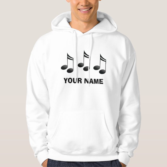 Moletom A música personalizada nota o Hoodie (Frente)