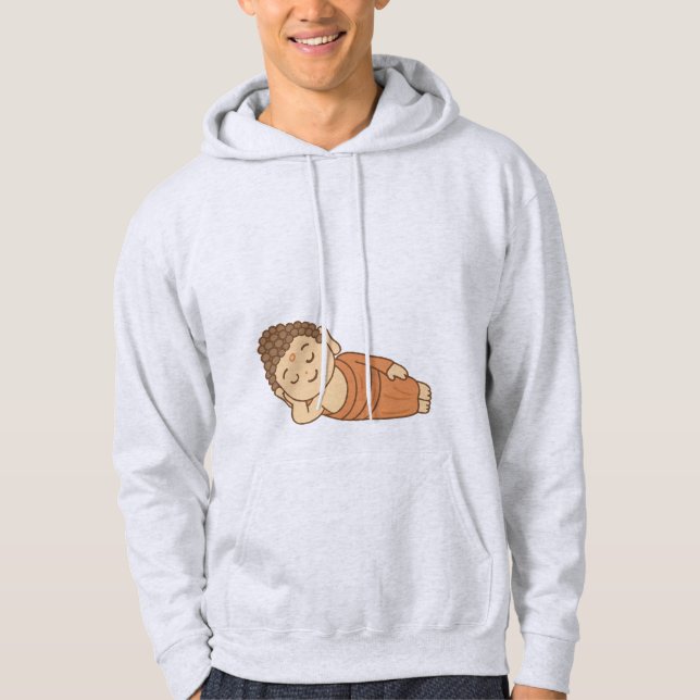 Moletom A Nirvana statue lying on a pocket (Frente)