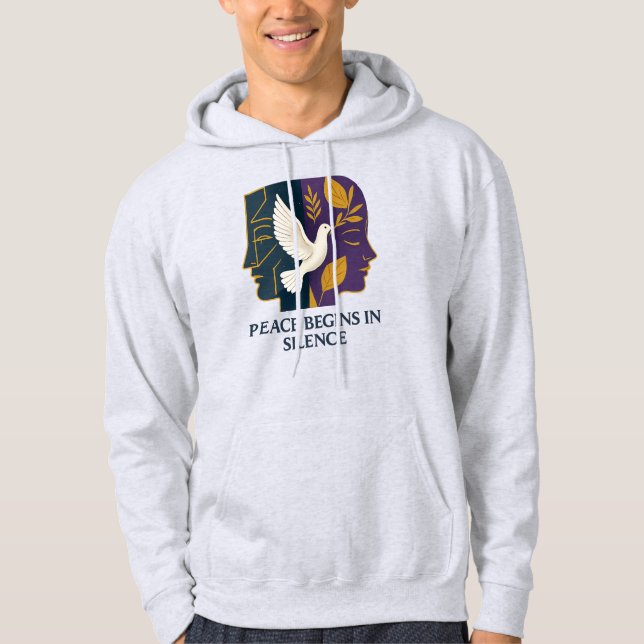 Moletom A Paz Começa no Silêncio Pombo (Frente)