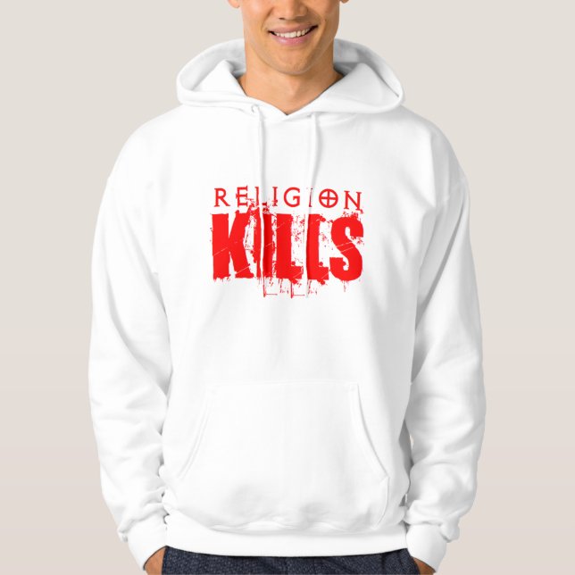 Moletom A religião mata o Hoodie (Frente)