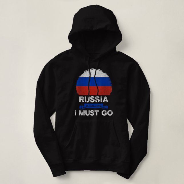 Moletom A Rússia Chama-Me Que Tenho De Ir Heranças Russas (Frente do Design)