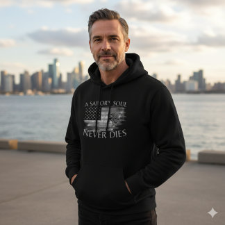 Moletom A Sailor’s Soul Never Dies | Vintage Skull Hoodie