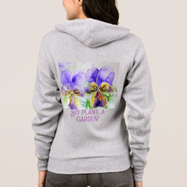 Moletom A Terra Ri Em Flores De Aquarela Viola Lily