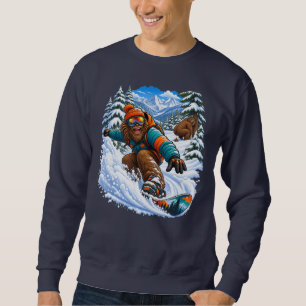 Moletom A viagem de snowboard hilária de Bigfoot