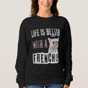 Moletom A Vida Do Bulldog Francês É Melhor Com Um Francês