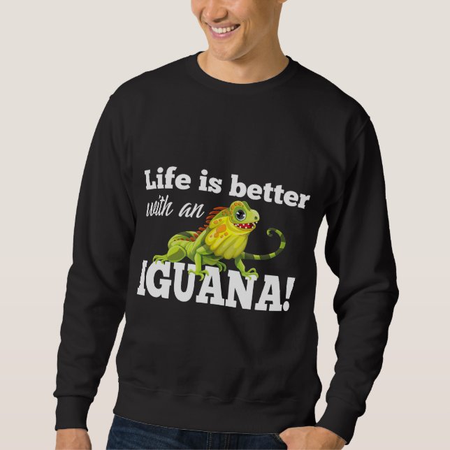 Moletom A Vida Do Dragão É Melhor Com Uma Iguana (Frente)