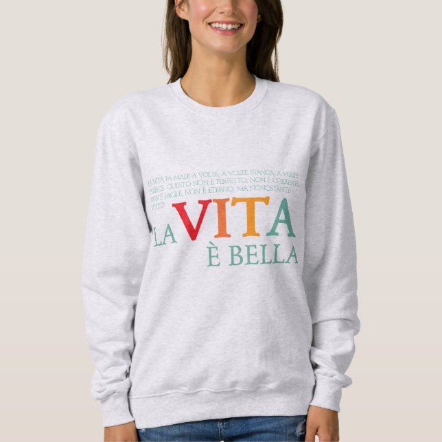 Moletom A vida é bela (Frente)