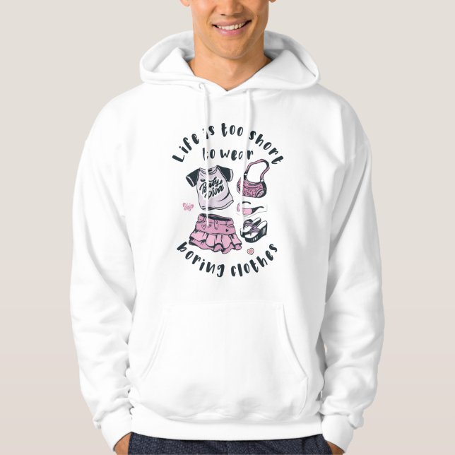 Moletom A vida é curta demais para vestir roupas entediant (Frente)
