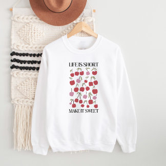 Moletom A vida é curta, faça-a doce citação de Boho Inspir