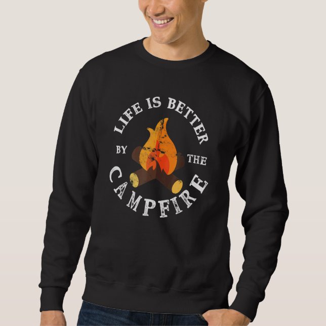 Moletom A Vida É Melhor Com A Campanha De Campfire (Frente)