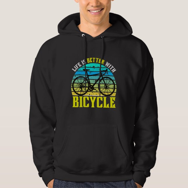 Moletom a vida é melhor com bicicleta (Frente)