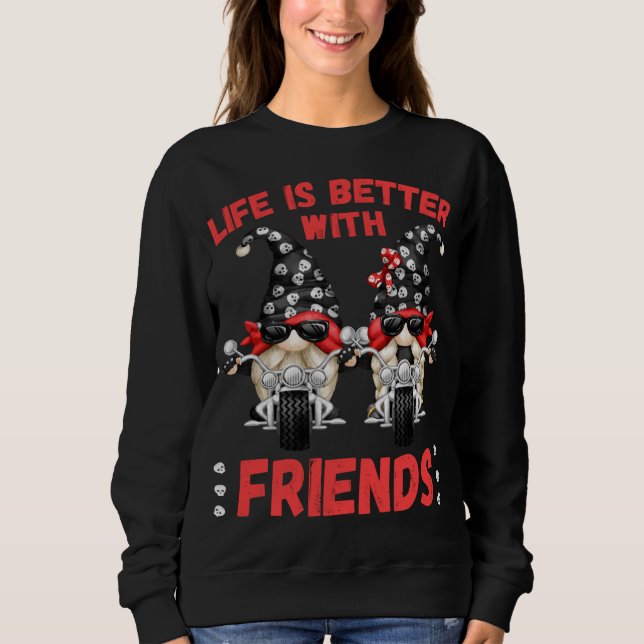 Moletom A Vida É Melhor Com Gnomias - Chopper Biker Crânio (Frente)