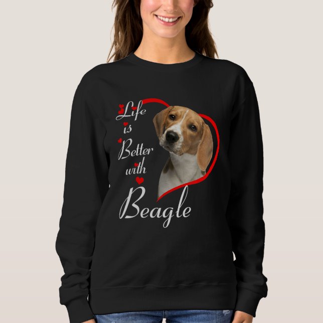 Moletom A Vida É Melhor Com O Beagle (Frente)
