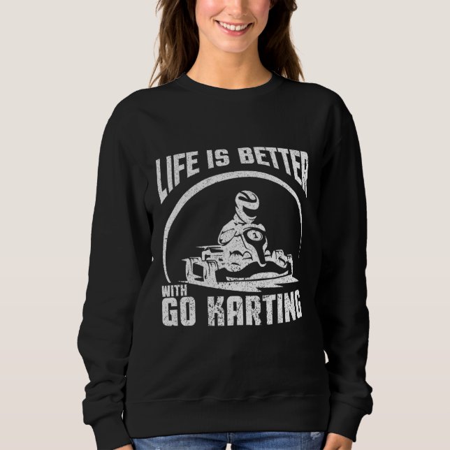 Moletom A Vida É Melhor Com O Ir Karting (Frente)