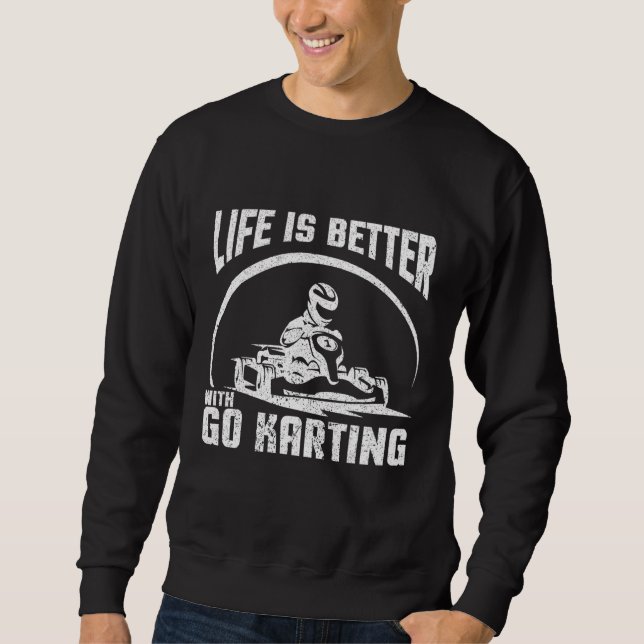 Moletom A Vida É Melhor Com O Ir Karting (Frente)