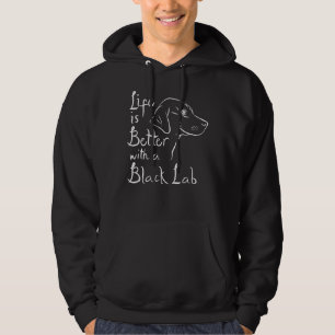 Moletom A vida é melhor com o laboratório Black Labrator R