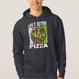 Moletom a vida é melhor com pizza