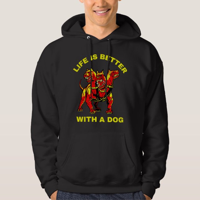 Moletom A vida é melhor com um cão (Frente)