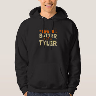 Moletom A Vida É Melhor Com Um Nome De Tyler Personalizado