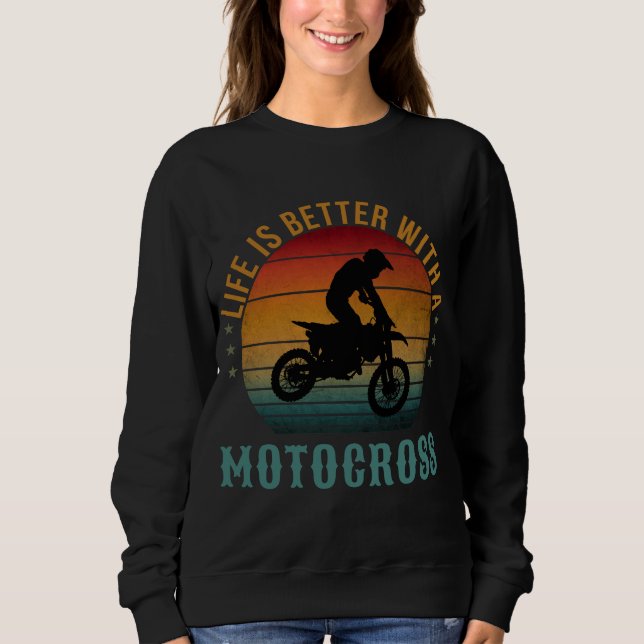 MOLETOM A VIDA É MELHOR COM UMA MOTOCROSA (Frente)