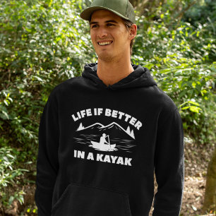 Moletom A Vida É Melhor Em Um Kayak