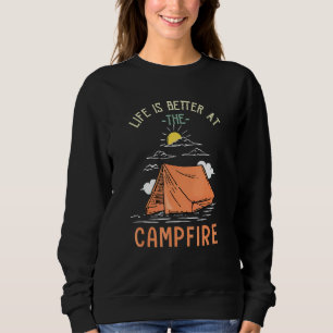 Moletom A Vida É Melhor No Acampamento Do Camp De Campfire